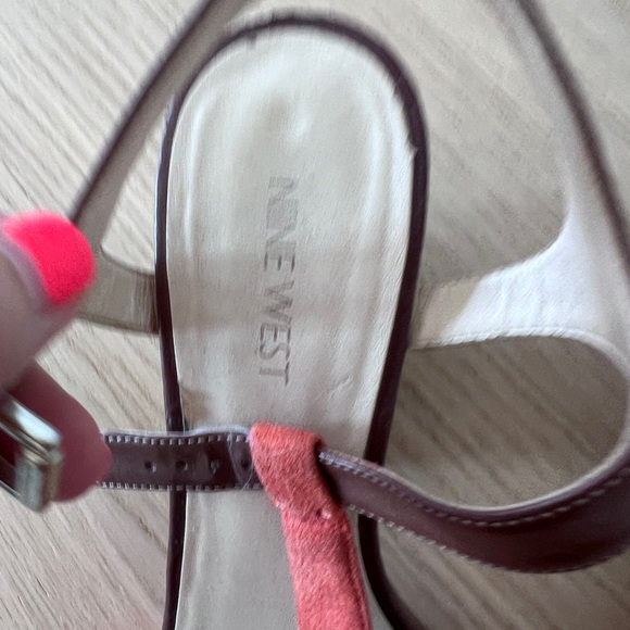 Nine West summer orange heels - Picture 2 of 3